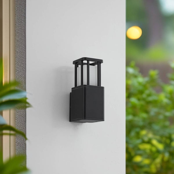 Lucande LED Wandleuchte außen Dakil (Modern) in Schwarz aus Aluminium (1 flammig, GU10) - Außenwandleuchten Wandlampe Led Außenlampe Outdoor für Außenwand/Hauswand Haus Terrasse &