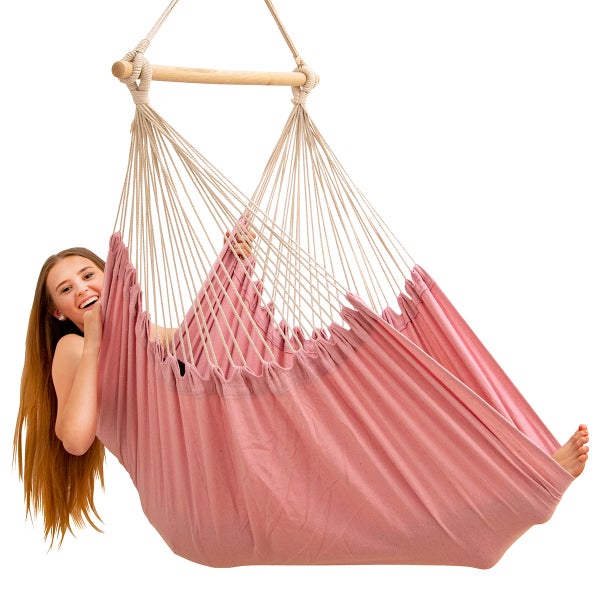 XXL Hängesessel Relaxsessel 185x130cm bis 150kg in Rosa
