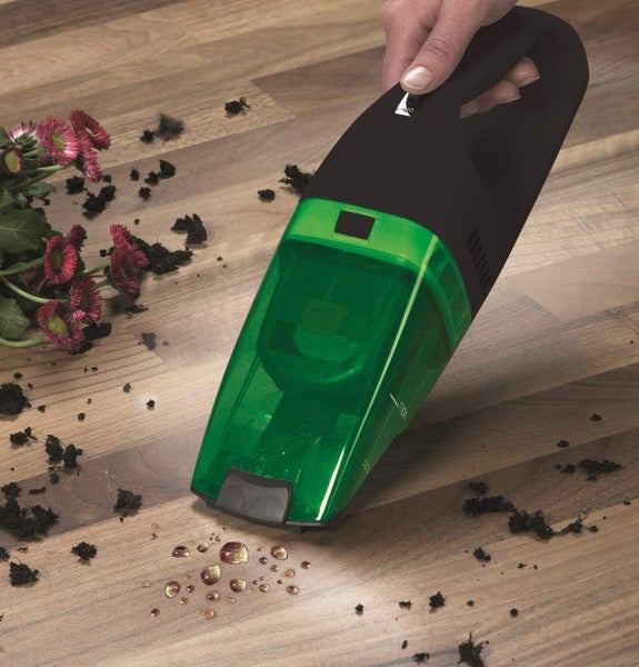 GreenTec Handstaubsauger Akkustaubsauger mit Umweltschonendem Li-ION Akku, beutellos, Handsauger Nass/Trocken Funktion, Kabelloser Autosauger mit starken 7,4V, 16W Motor