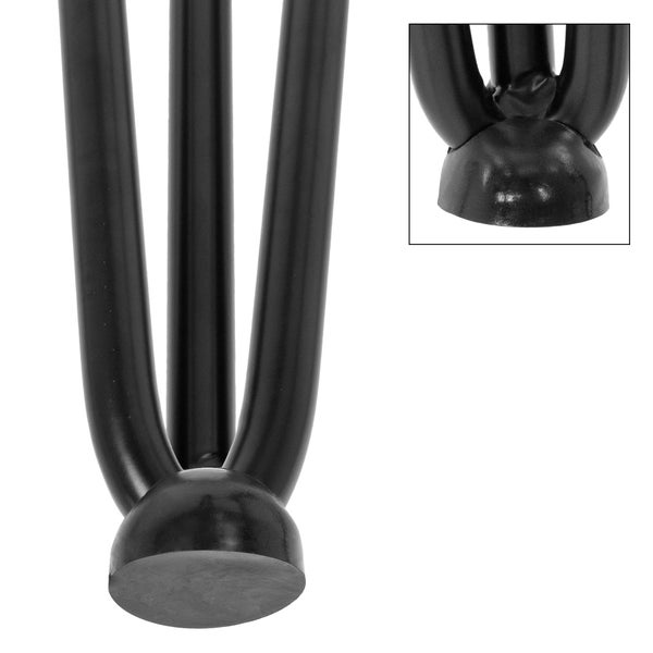 ML-Design 4er Set Tischbeine Haarnadel Hairpin Legs mit 3 Streben, 30 cm, aus Stahl, Schwarz, inkl. Bodenschoner und Schrauben, Metall Möbelfüße Haarnadelbeine Tischkufen Tischgestell, für Möbel DIY