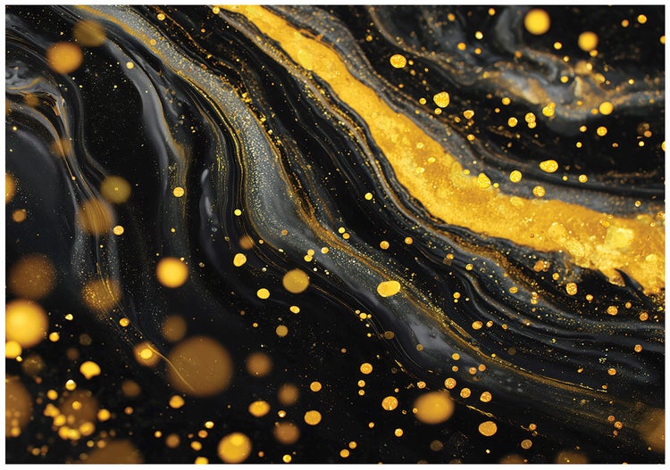 Abstrakte schwarze und goldene Mustergrafik