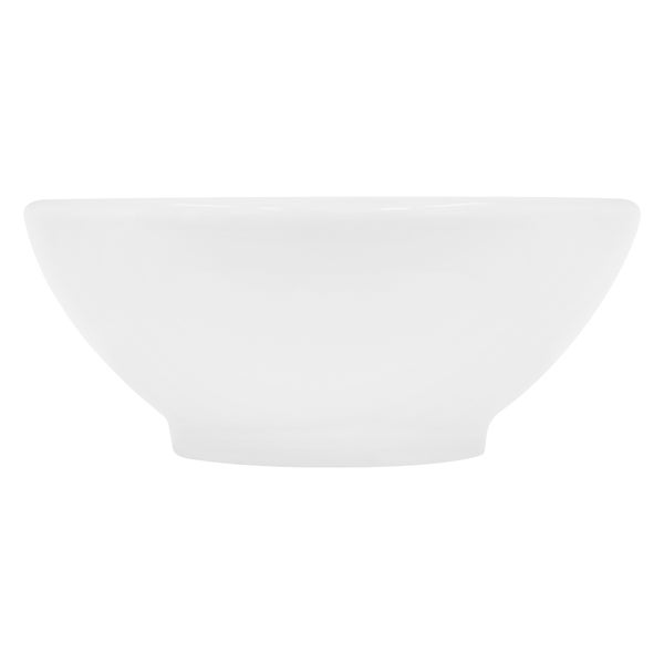 ECD Germany Waschbecken Waschtisch Ø 420 x 170 mm aus Keramik Rund Weiß - Aufsatzbecken Aufsatzwaschbecken Handwaschbecken Aufsatzwaschtisch Spülbecken Becken Wasserfall Waschschale Waschschüssel