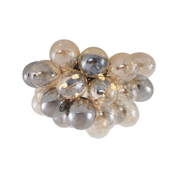 Deckenleuchte mit kugelförmigen Lampenschirmen