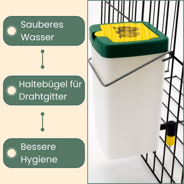 Kaninchen Tränke zur Befestigung am Drahtgitter