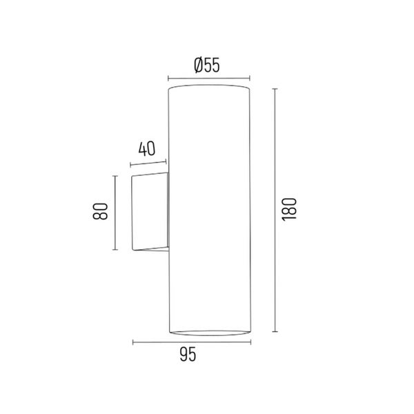 Euluna Wandleuchte, Wandlampe Innen Marion (Modern) in Schwarz aus Metall (2 flammig GU10) - Wandstrahler Wandbeleuchtung Schlafzimmer / Wohnzimmer Wohnzimmerleuchte
