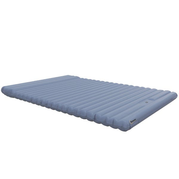 Outsunny Camping Isomatte, Luftmatratze, selbstaufblasende Schlafmatte mit Fußpresse Pumpe, Tragetasche für 2 Personen, Luftbett für Reisen, bis 150 kg belastbar, Blau