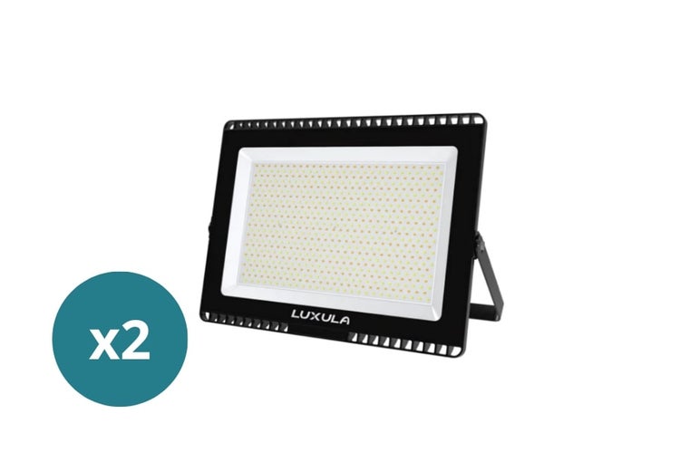 LUXULA 2er-Set LED-Strahler CCT LED Fluter Flutlichtstrahler Kaltweiß bis Warmweiß Außenstrahler 300W 30000lm IP65