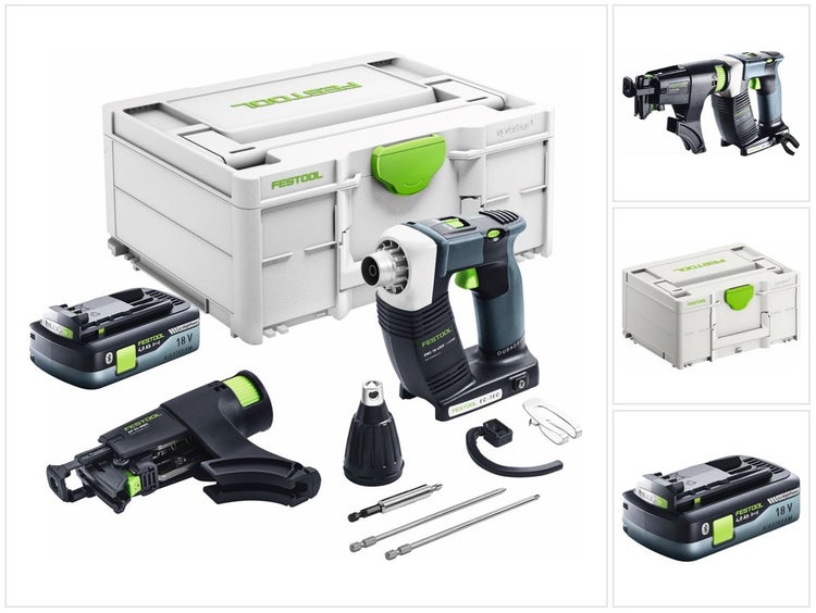 Festool DURADRIVE DWC 18-4500 Basic Akku Bauschrauber 18 V 14 Nm Brushless + 1x Akku 4,0 Ah + Systainer - ohne Ladegerät