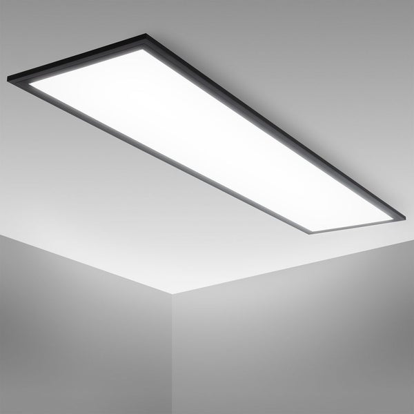 LED Panel 100x25 cm - 22W, 2300lm, flach, neutralweiß, schwarz