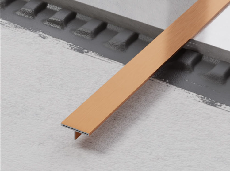 Profilschiene in T-Form für Bodenbeläge