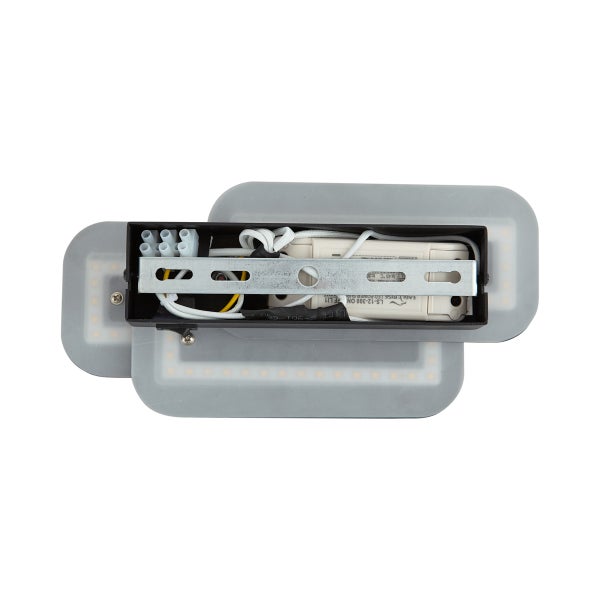 LED Wandleuchte, Aufbau mit elektrischen Anschlüssen