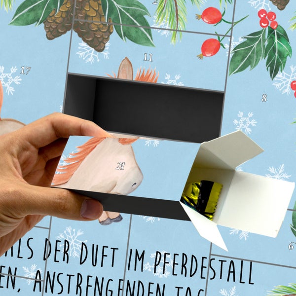 Mr. & Mrs. Panda Befüllbarer Adventskalender Pferd Springen - Blau Pastell