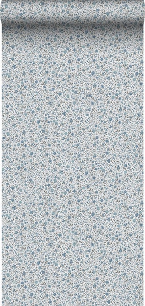 Sanders und Sanders Tapete Blumen Dunkelblau - 53 cm x 10 m - 640396