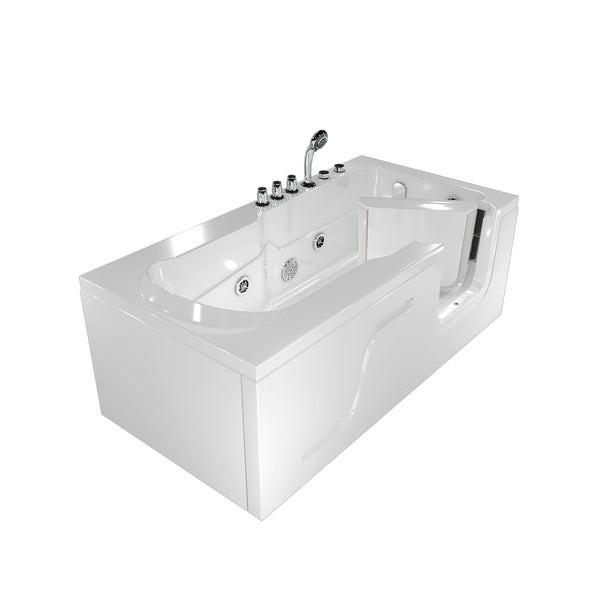 Badewanne mit Tür, Armaturen und Whirlpoolfunktion