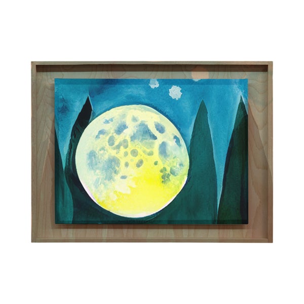 Schwebende Malplatte 2er Set 30x40 cm (LxB) Leinwand im Holzrahmen zum Bemalen naturfarben