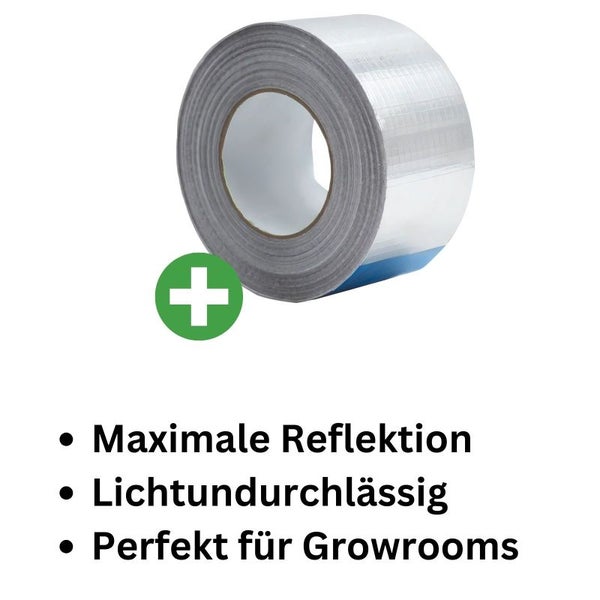 Metallisches Belüftungsband 46x75 mm – Alu-Lüftungsband für Heizungs- & Lüftungssysteme, luftdicht & hitzebeständig