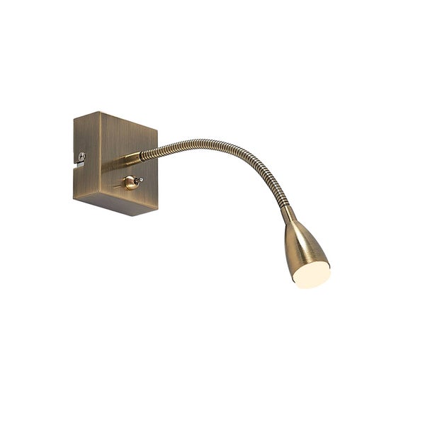 Lindby LED Wandleuchte, Wandlampe Innen Jolka (Modern) in Bronze aus Metall (1 flammig ) - Wandstrahler Wandbeleuchtung Schlafzimmer / Wohnzimmer Schlafzimmerleuchte