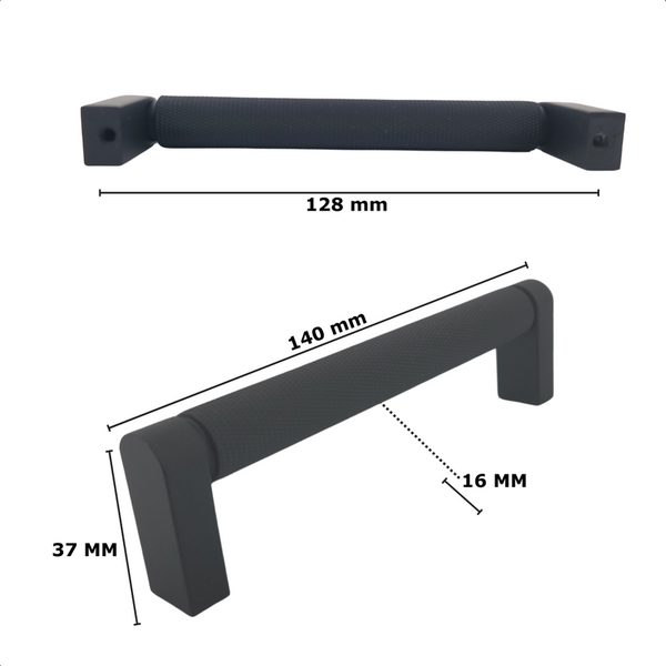 Möbelgriff Stangengriff Miami lochabstand 128 mm Edelstahl schwarz