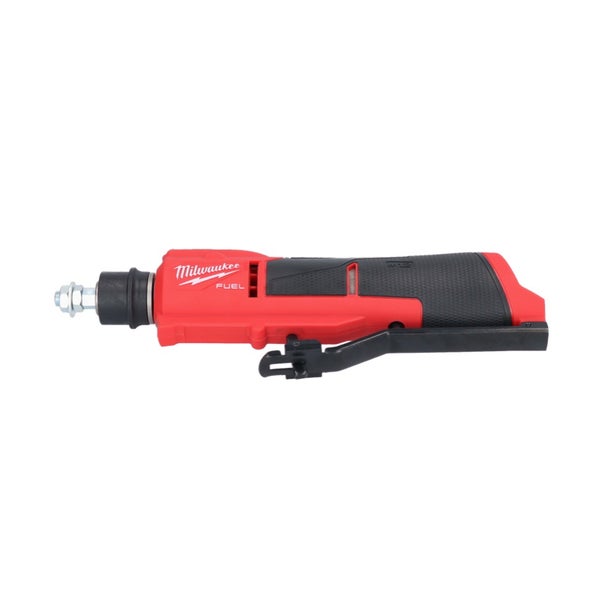 Milwaukee M12 Fuel Akku-Reifenschleifer mit Schnellwechselaufnahme und Paddelschalter.