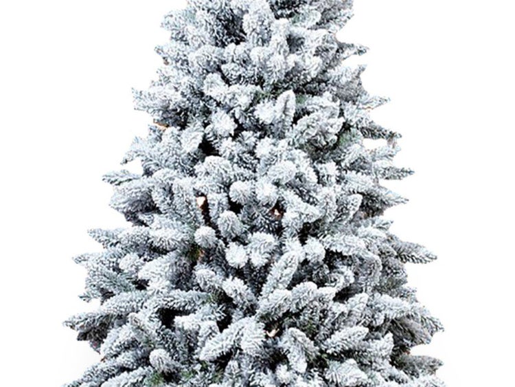 Künstlicher Weihnachtsbaum mit künstlicher Beschneiung