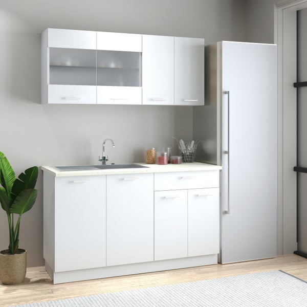 Singleküche Einbauküche Küchenzeile 140cm Esilo