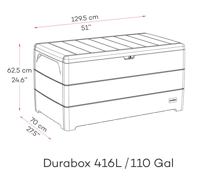 Durabox Aufbewahrungsbox Kissenbox 416 L