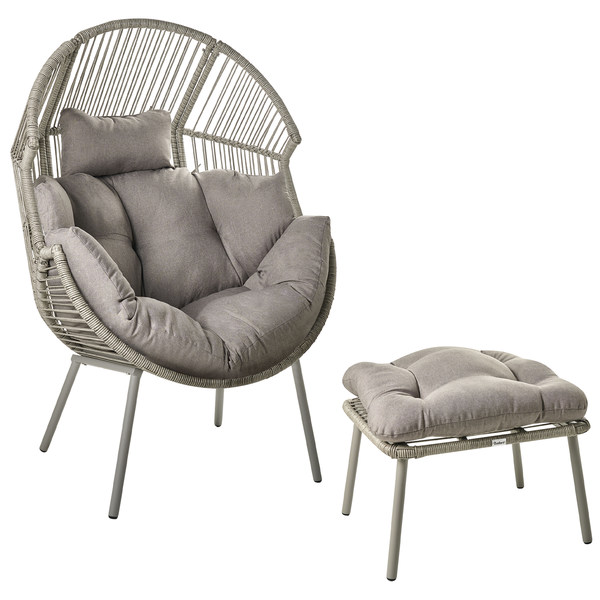 Gartenstuhl MURANO Polyrattan Grau