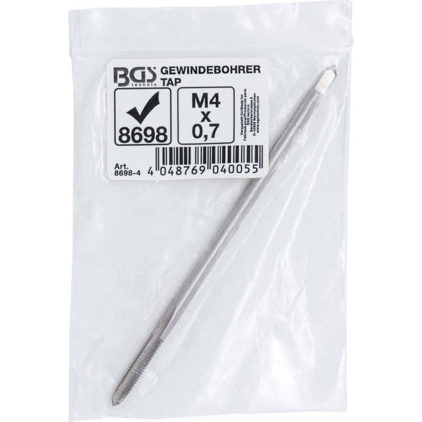 BGS Gewindebohrer M4 x 0,7 in Verpackung