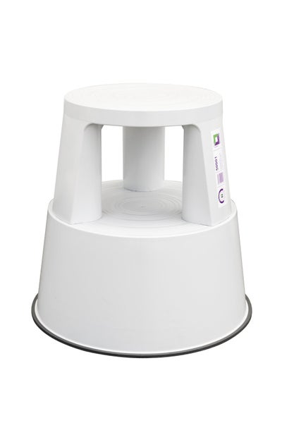 PROREGAL Kunststoff-Rolltritt Höhe 44cm Traglast  150kg Inkl. 3 Federrollen Kunststoff Rutschfeste Standfläche