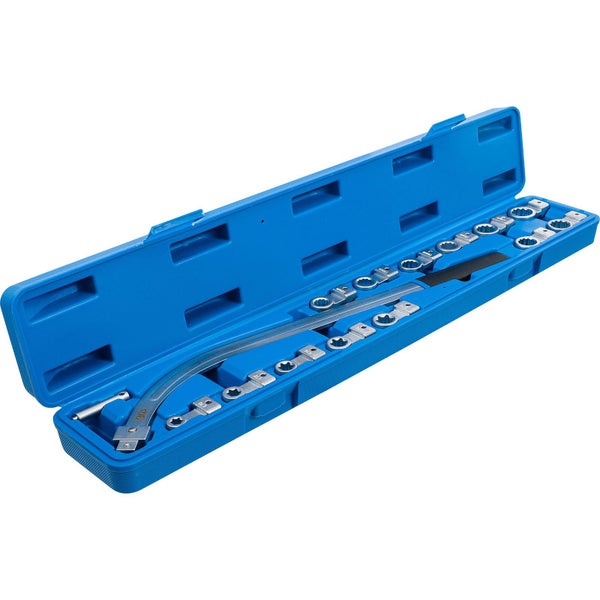 Werkzeugsatz für Traggelenke in blauem Werkzeugkoffer