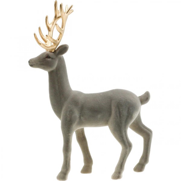Dekorativer Hirsch mit goldenem Geweih als festliche Dekoration