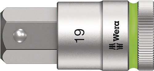 Wera Steckschlüsseleinsatz 8740 C HF 1/2 SW 19 mm Länge 60 mm - 5003829001