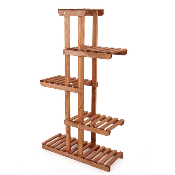 Blumenständer FLORACK HxBxT 117x68x25cm 6 Ablagen Kieferholz Braun