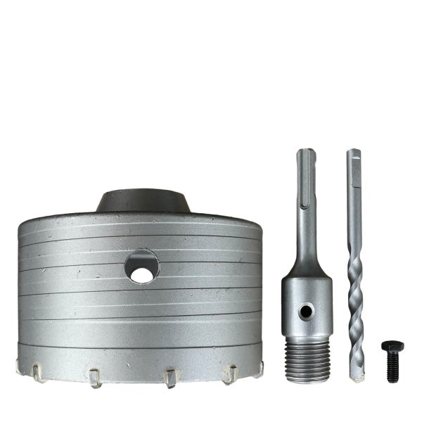 Kernbohrer mit Bohrer und Schraube