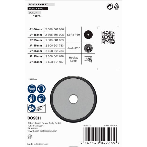 Bosch PRO Backing Pad weich 125 mm M10 weich - 2608601046
