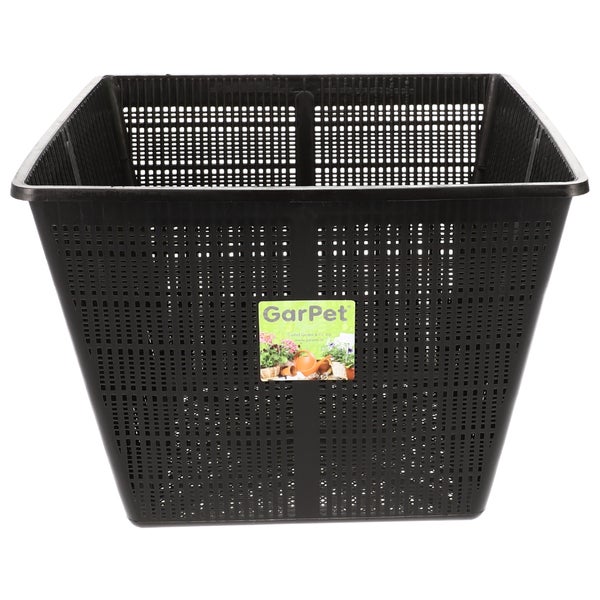 Schwarzer Pflanzkorb aus Kunststoff