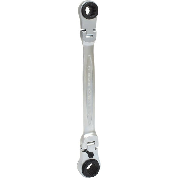 KS TOOLS 4 in 1 GEARplus umschaltbar Gelenk-Doppel-Ringschlüssel 10 x 13 - 17 x 19 mm - 503.4745
