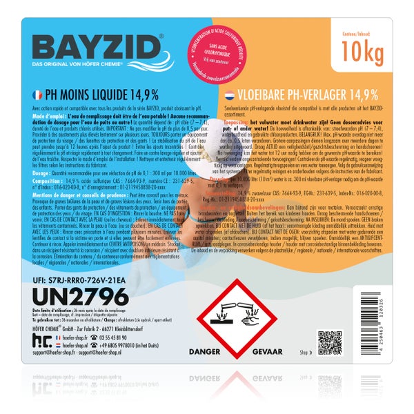 Bayzid pH-Minus Flüssig 14,9 Prozent
