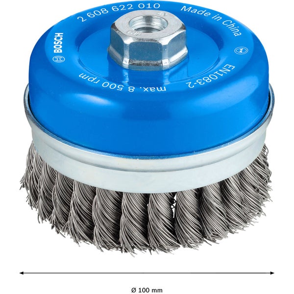 Drahtbürste von Bosch mit einem Durchmesser von 100 mm