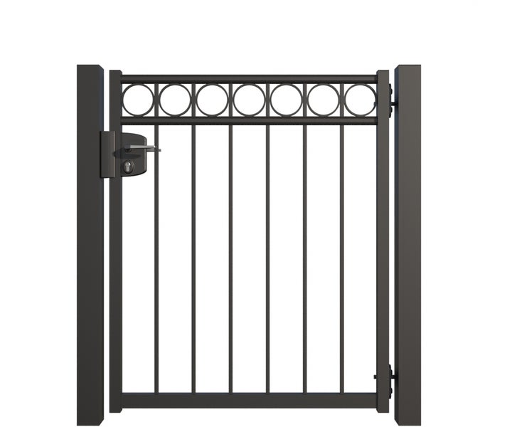 Metall Gartentür mit Griff und Schloss