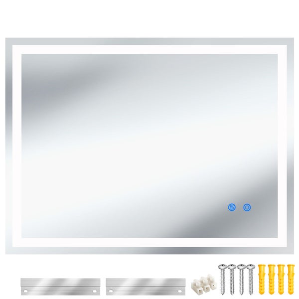 LED Spiegel mit Zubehör zur Wandmontage