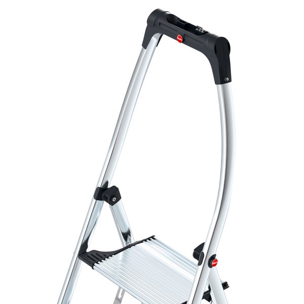 Haushaltsleiter aus Aluminium mit einer Stufe und Haltebügel