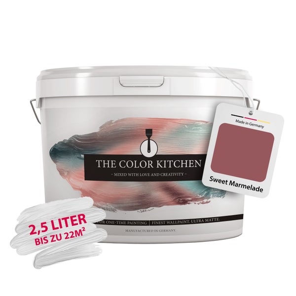 The Color Kitchen Wandfarbe Sweet Marmalade, ultra-matt, 2,5 Liter, ausreichend für circa 22 Quadratmeter.