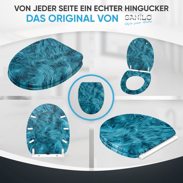 WC-Sitz mit Absenkautomatik & Top Fix Fluffy