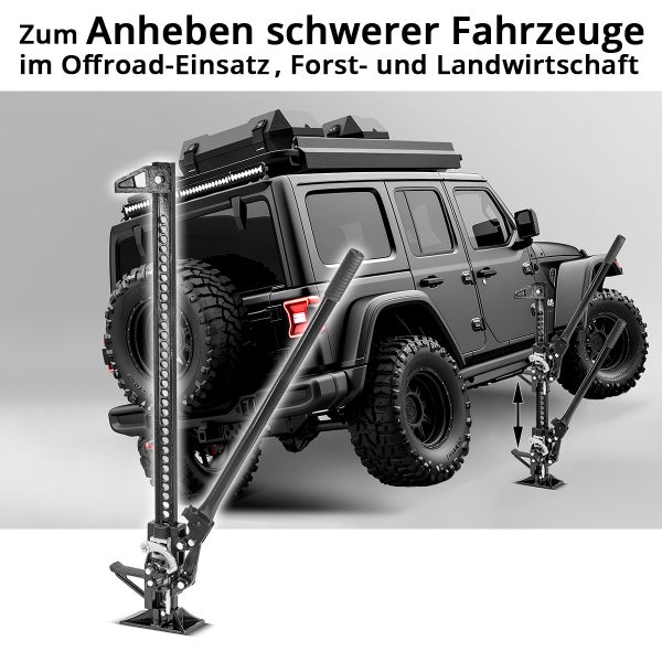 STAHLWERK Zahnstangenheber 48 3t 104 cm Farm Jack Stockwinde Offroad Wagenheber