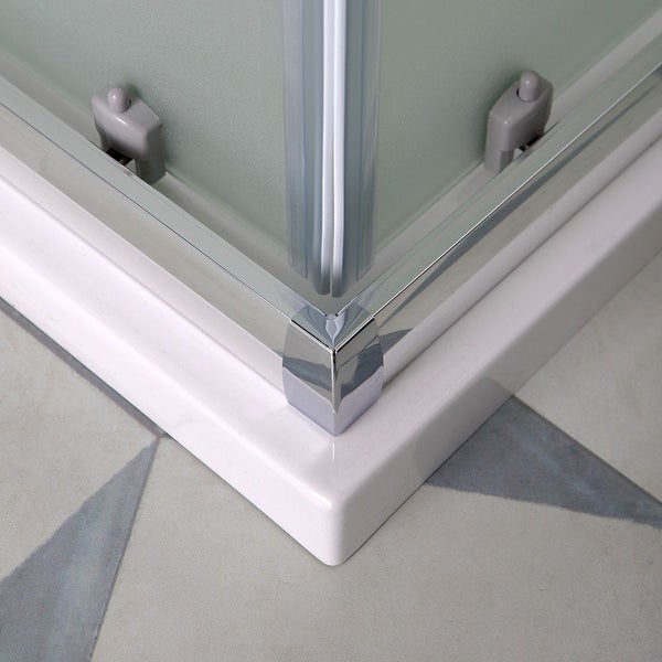 Duschkabine mit Eckeinstieg - satiniertes Glas 6 mm – vollgerahmt | Giada