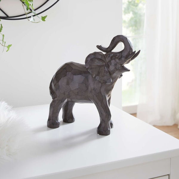FRANK FLECHTWAREN | Figur Elefant, groß, POLYRESIN, 23 x 11 x 24,5 cm