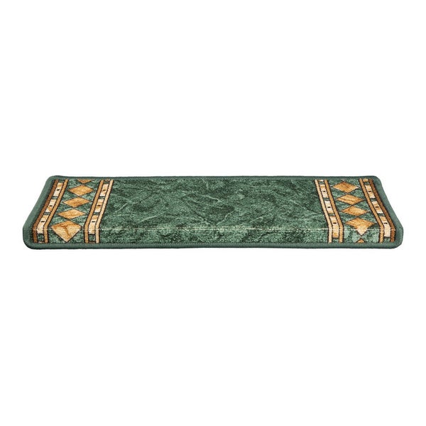 FLOORDIREKT Stufenmatte Rügen - Selbstklebend - Strapazierfähig - Grün - Rechteckig 65 x 23,5 cm