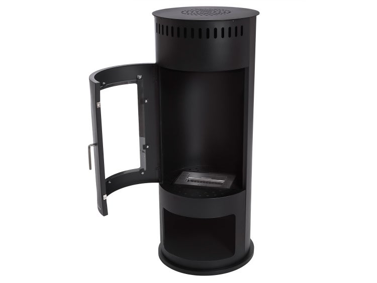 Ethanolkamin mit offener Tür für den Innenbereich