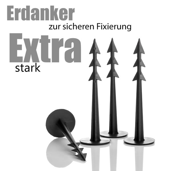 Erdanker zur sicheren Fixierung von Gartenprodukten